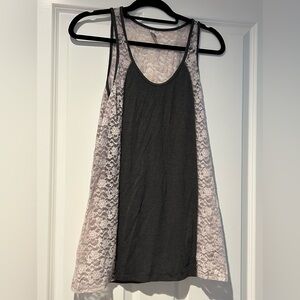 Express Black and White Lace Women’s Tank Top Sz M